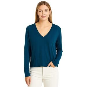 Sundry V-Neck Long Sleeve Pullover, Royal Blue, Size Small, NWOT